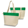 Emporium Cotton Cooler Tote Natural/Kelly Green