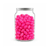 Corporate Colour Jelly Beans in Clear Can 210g - Raspberry
