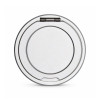 Puck Magnetic Phone and Watch Charger with Stand - Silver/White Front